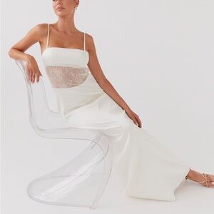 Peppermayo Elegant White Lace Dress